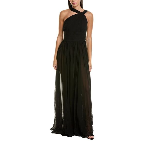 Michael Kors Collection Womens  Goddess Silk Gown, Black - Picture 1 of 3